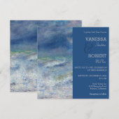 Stijlvolle Renoir Seaside Wedding Uitnodiging (Voorkant / Achterkant)