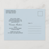 Stijlvolle Retro  1 Aankondiging van het Afstudeer Briefkaart (Achterkant)