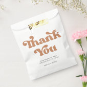 Stijlvolle retro bruine suiker bruiloft bedankzakje (Gezegeld)