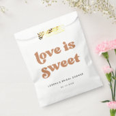 Stijlvolle retro Bruine suiker Liefde is zoet Bedankzakje (Gezegeld)