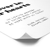 Stijlvolle retro Forever in ons hartenbord Poster (Hoek)