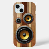 Stijlvolle retro-houten luidsprekers Case-Mate iPhone case (Achterkant)