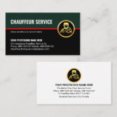 Stijlvolle Retro Layer Red Line Chauffeur Driver Visitekaartje (Voorkant / Achterkant)