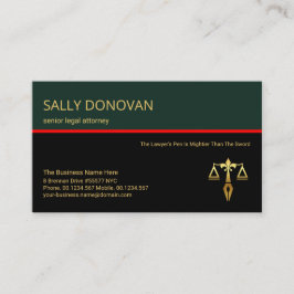 Stijlvolle Retro Layer Red Line Juridisch adviseur Visitekaartje