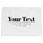 Stijlvolle Retro-modern Tekst | Zwart & Wit Groot Cadeauzakje (Voorkant)