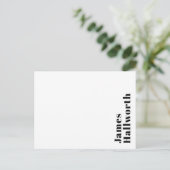 Stijlvolle retro moderne belettering | Bewerkbaar  Briefkaart (Staand voorkant)