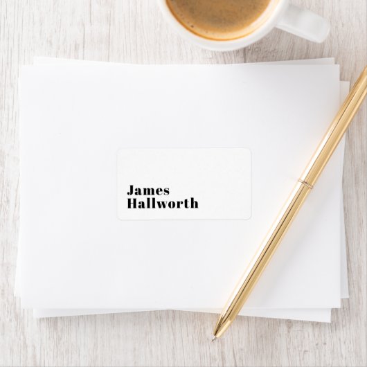 Stijlvolle retro moderne belettering | Bewerkbaar  Etiket (Insitu)