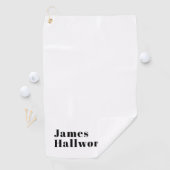 Stijlvolle retro moderne belettering | Bewerkbaar Golfhanddoek (Insitu)