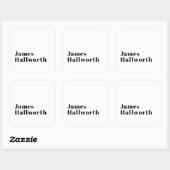 Stijlvolle retro moderne belettering | Bewerkbaar Vierkante Sticker (Vel)