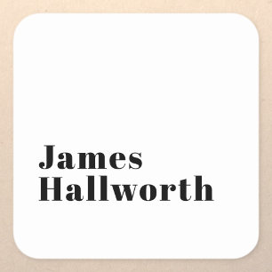 Stijlvolle retro moderne belettering   Bewerkbaar  Vierkante Sticker