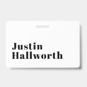 Stijlvolle Retro Moderne Lettering Bewerkbare Zw Badge