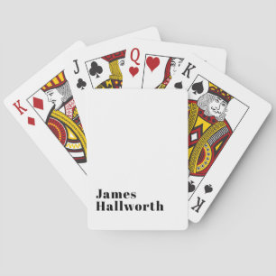 Stijlvolle Retro Moderne Lettering Bewerkbare Zw Pokerkaarten