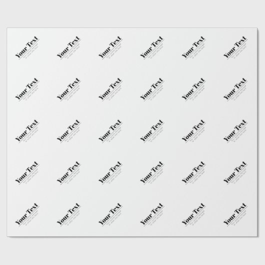 Stijlvolle retro-moderne tekst | Zwart & Wit Cadeaupapier (Vlak)