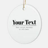 Stijlvolle retro-moderne tekst | Zwart & Wit Keramisch Ornament (Links)