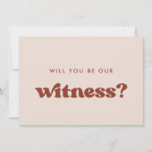 Stijlvolle retro Pink Wordt u onze getuigenkaart? Kaart (Voorkant)
