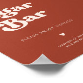 Stijlvolle retro terracotta bruiloft sigaar bar te poster (Hoek)