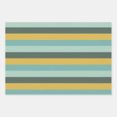 Stijlvolle Retro & Vibe Horizontale Strepen Inpakpapier Vel (Voorkant)