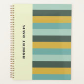 Stijlvolle retro  vibe horizontale strepen planner (Voorkant)