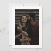 Stijlvolle retro zwart-wit bruidsdouche foto kaart (Achterkant)