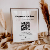 Stijlvolle retro zwart & wit Leg het liefdesteken Poster