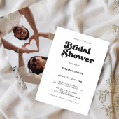 Stijlvolle retro zwart-wit Vrijgezellenfeest Invit Kaart