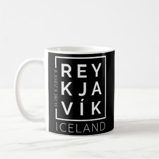 Stijlvolle Reykjavik IJsland Stadscoördinaten Koffiemok