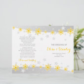 Stijlvolle rijen voor het trouwprogramma voor gele (Staand voorkant)