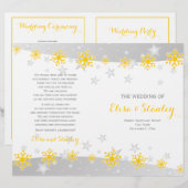 Stijlvolle rijen voor het trouwprogramma voor gele (Voorkant / Achterkant)