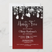 Stijlvolle rode 95e verjaardag kaart (Voorkant)