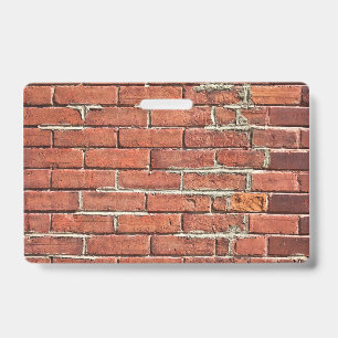 Stijlvolle rode bakstenen muur badge