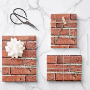 Stijlvolle Rode Brick Urban Wall Inpakpapier Vel