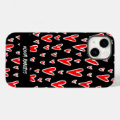 Stijlvolle rode harten Valentijnsdag gepersonalise Case-Mate iPhone Case (Achterkant (horizontaal))