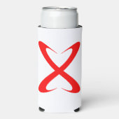 Stijlvolle rode letter X monogram (Seltzer Voorkant)