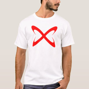 Stijlvolle rode letter X monogram T-shirt