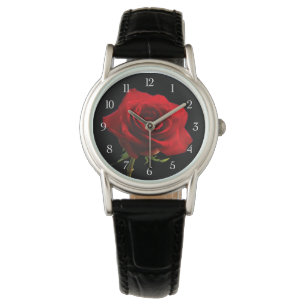 Stijlvolle rode rode roze horloge