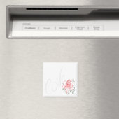 Stijlvolle Rode Roos en Liefde Magneet (Insitu (Vaatwasser))