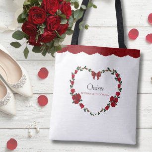 Stijlvolle rode rozen geschenk voor moeder van de  draagtas