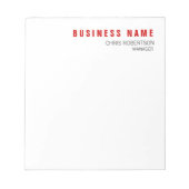 Stijlvolle Rode Witte Moderne Minimalistische Unie Notitieblok (Voorkant)