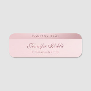 Stijlvolle Roos Gold Calligraphy Script Name Sjabl Naamplaatje