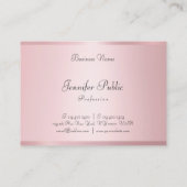 Stijlvolle Roos Goud Moderne Kalligrafie Sjabloon Visitekaartje (Achterkant)