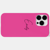 Stijlvolle roze, aangepaste naam voor iPhone Case (Achterkant (horizontaal))