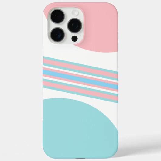 Stijlvolle Roze & blauw Abstracte geometrische Str Case-Mate iPhone Case (Achterkant)
