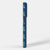 Stijlvolle  Roze Blauwe Bloemen iPhone / iPad case (Achterkant / Rechts)