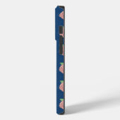 Stijlvolle  Roze Blauwe Bloemen iPhone / iPad case (Achterkant / Links)