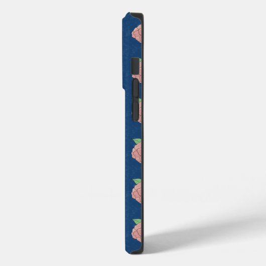 Stijlvolle  Roze Blauwe Bloemen iPhone / iPad case (Achterkant / Links)