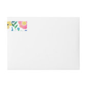 Stijlvolle, roze bloemen handschildervormig (Voorkant)