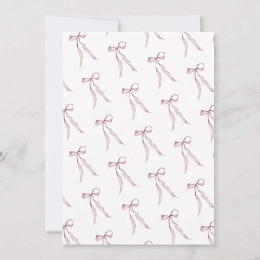 Stijlvolle Roze Coquette Bow 21ste Verjaardagsfees Kaart (Achterkant)