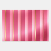 Stijlvolle roze en gouden gestreepte blouse met ro inpakpapier vel (Voorkant 2)