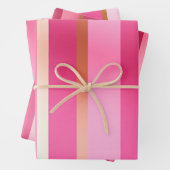 Stijlvolle roze en gouden gestreepte blouse met ro inpakpapier vel (In situ)