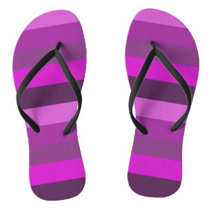 Stijlvolle roze en paarse strepen Patroon Teenslippers